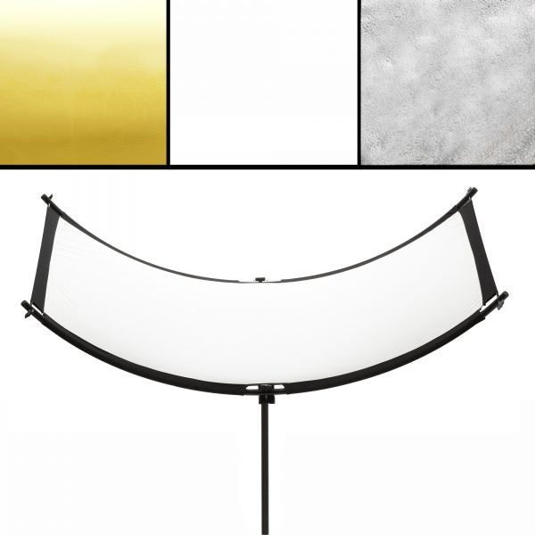Crescent 67" Curved Reflector Kit (White, Silver & Gold Panels)